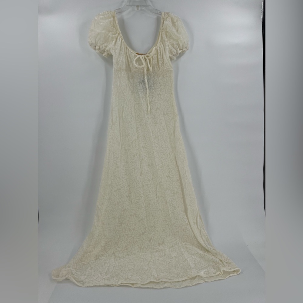 Sheer Cream Maxi Dress VRG GRL - Picture 6 of 16